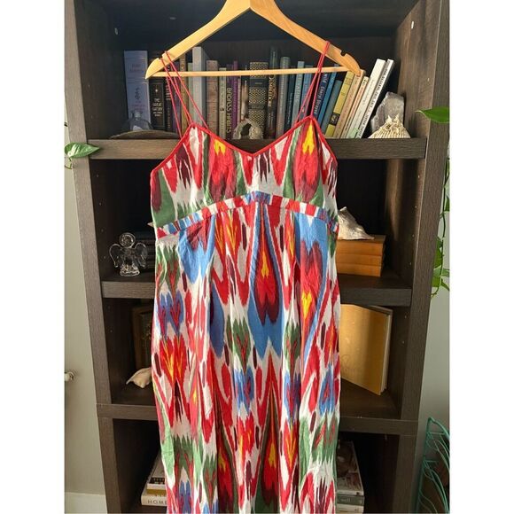 NWT Guadalupe Amira Patterned Red Maxi Dress Size Medium  $175 MSRP - Picture 8 of 9